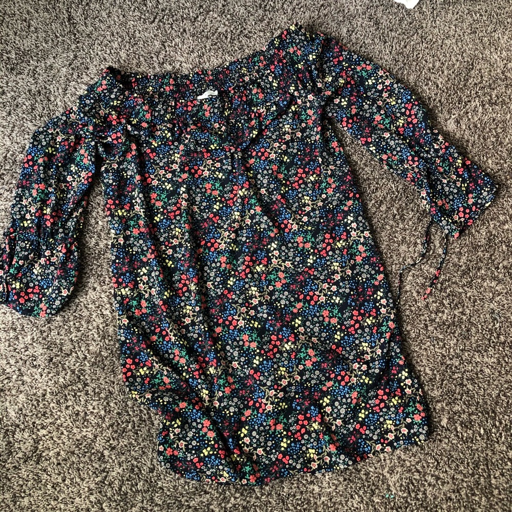 Lucky Brand off shoulder long sleeve dress